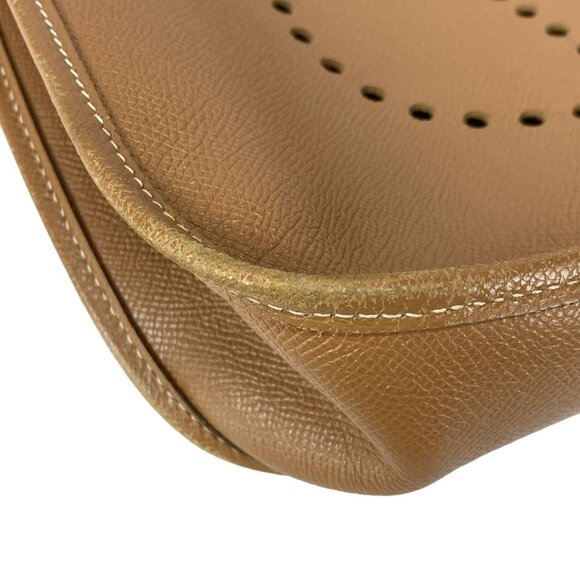 Authentic Hermes Evelyne GM gold brown epsom leather crossbody - Picture 15 of 16